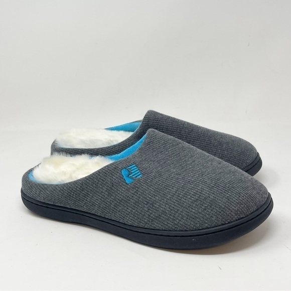 ROCKDOVE Men’s Original Slip On Memory Foam Slippers With Fur Inserts 9-10 - Picture 1 of 10